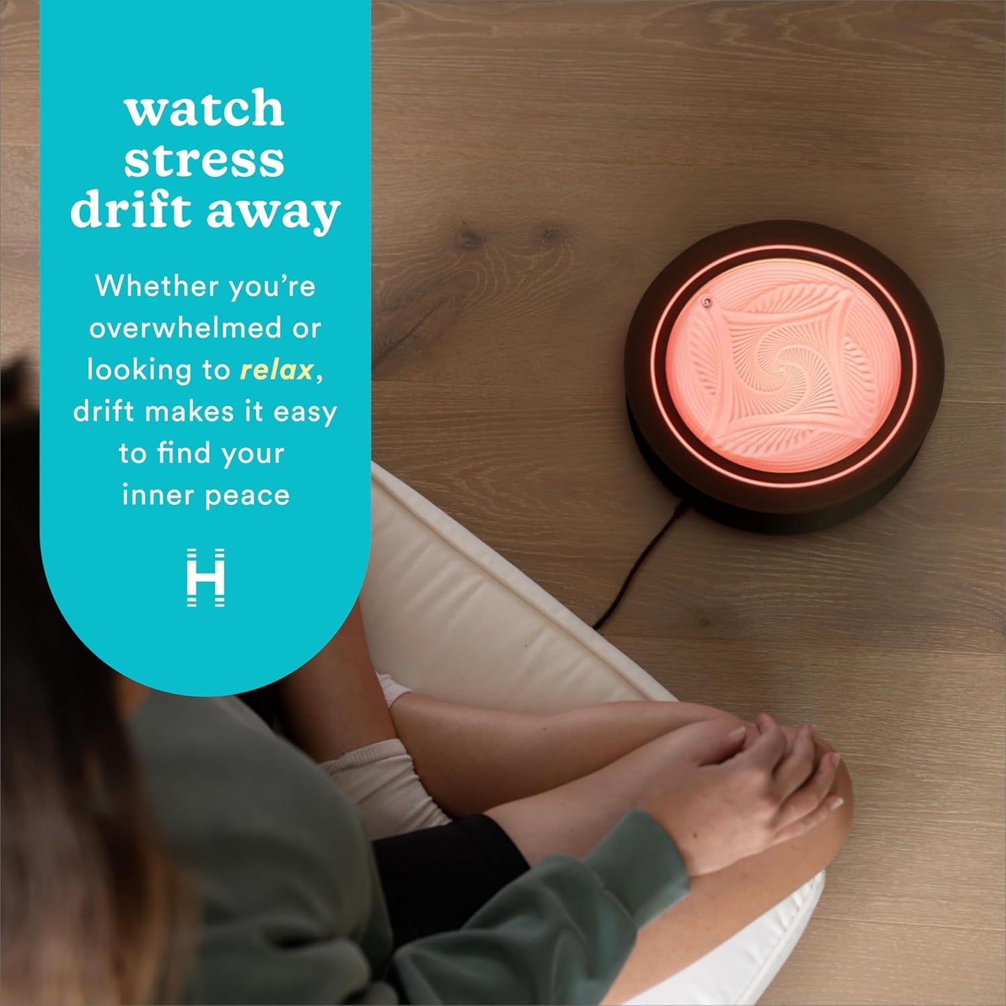 Homedics - 11” Drift Sandscape, Compact Size, Zen Garden, Meditation Accessories, Decorative Sandscape, Smart LED Lighting, Wi-Fi Enabled (Black) - Serious Techies