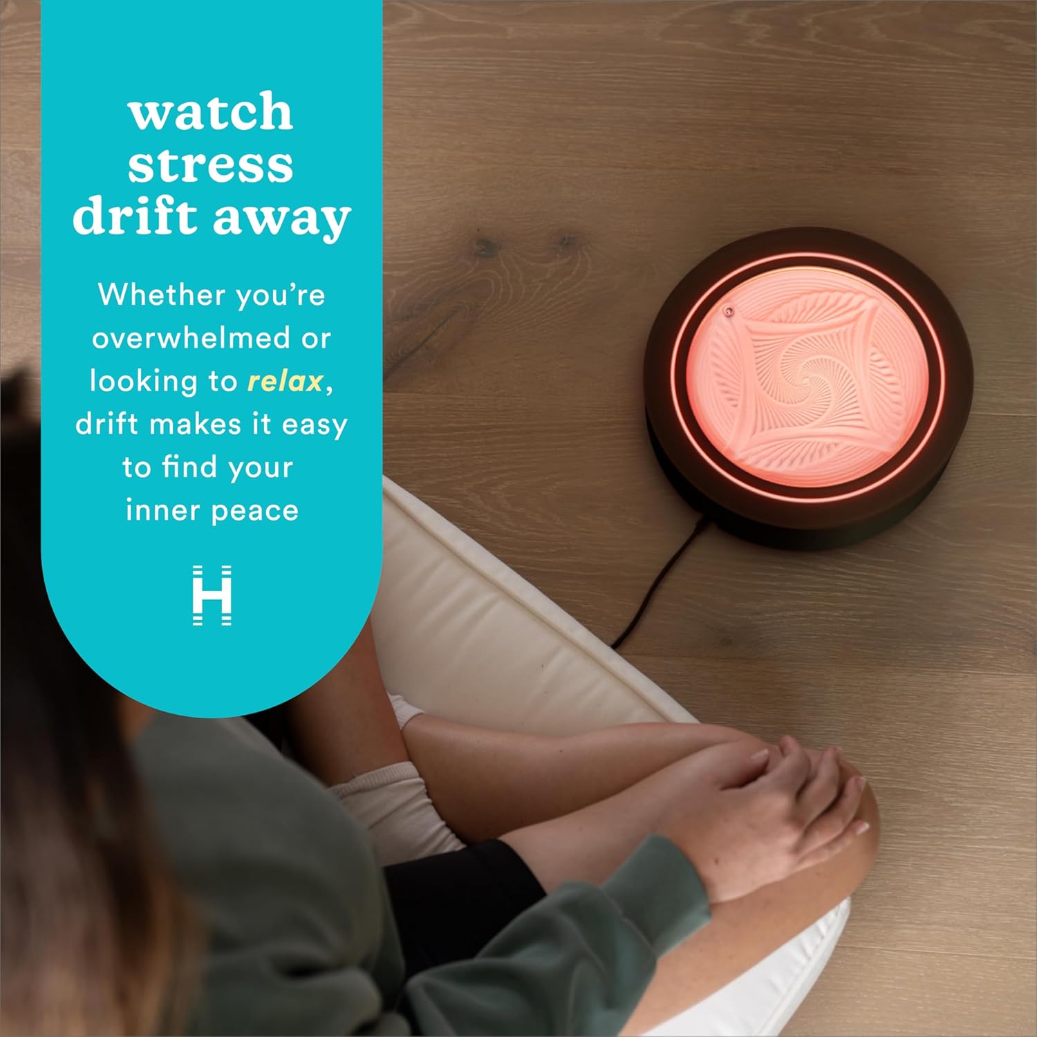 Homedics - 11” Drift Sandscape, Compact Size, Zen Garden, Meditation Accessories, Decorative Sandscape, Smart LED Lighting, Wi-Fi Enabled (Black) - Serious Techies