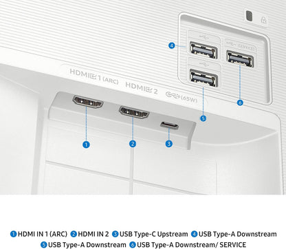 Samsung -32” Smart Monitor M7 (M70F) 4K UHD Display,  Vision AI, Smart TV Apps, Gaming Hub, USB-C, HDMI and USB-A, White, LS32FM703UNXZA, 2025 - Serious Techies