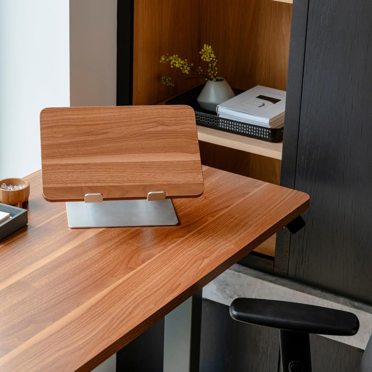 Branch - Adjustable Laptop Stand - Elevate Ergonomics & Reduce Strain, Laptop Riser Customizable Height & Angle, Portable & Robust Design for Home or Office, Secure Silicon Grips - Walnut - Serious Techies
