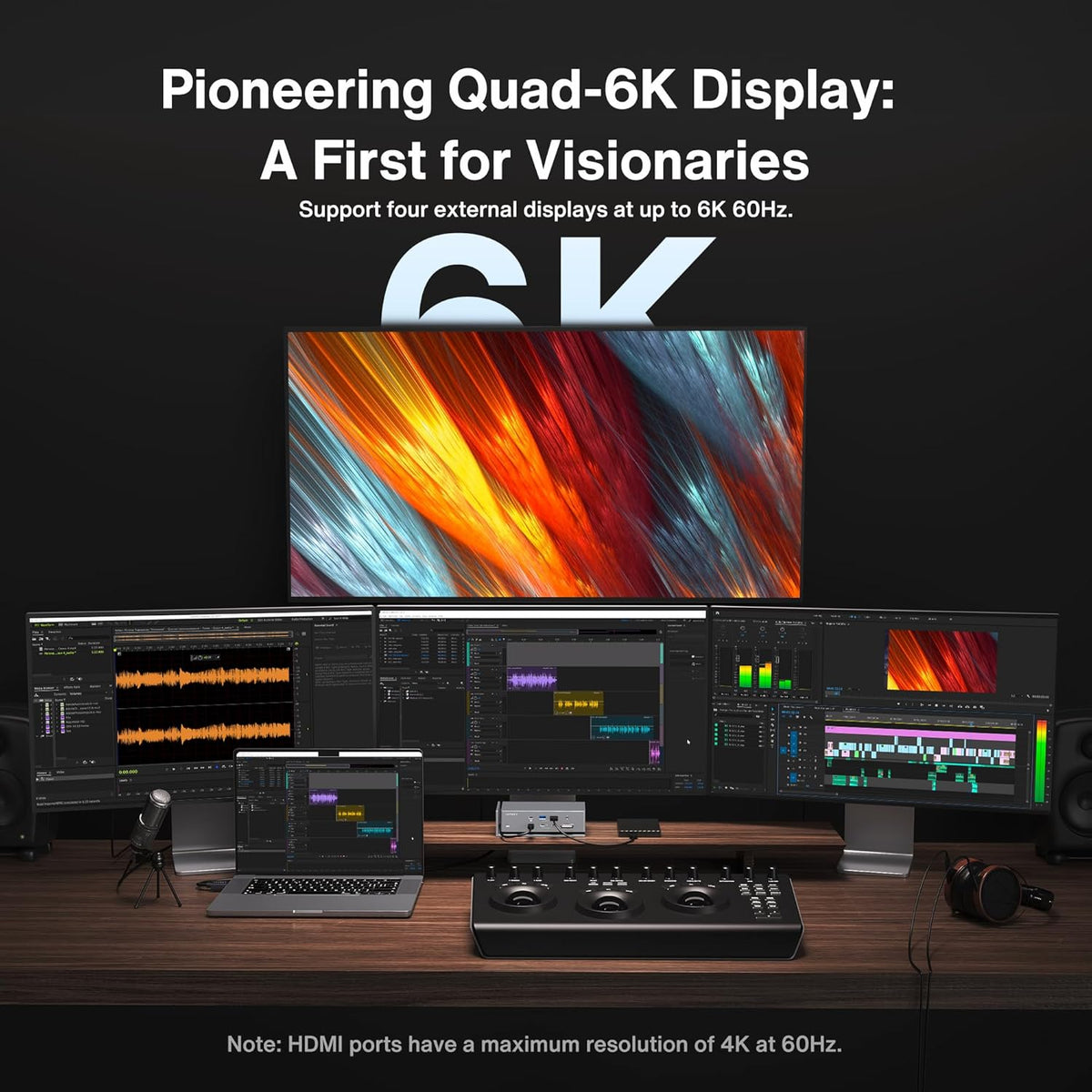 iVANKY - FusionDock Max 1 Dual Thunderbolt 4 Chips, 20-In-1 Quad 6K@60Hz Monitor Macbook Docking Station, 40Gbps Dock for Mac M1/M2/M3 Pro/Max, 2HDMI 2.0, 96W PD, 10Gbps USB, 2.5 Gbe, Silver - Serious Techies
