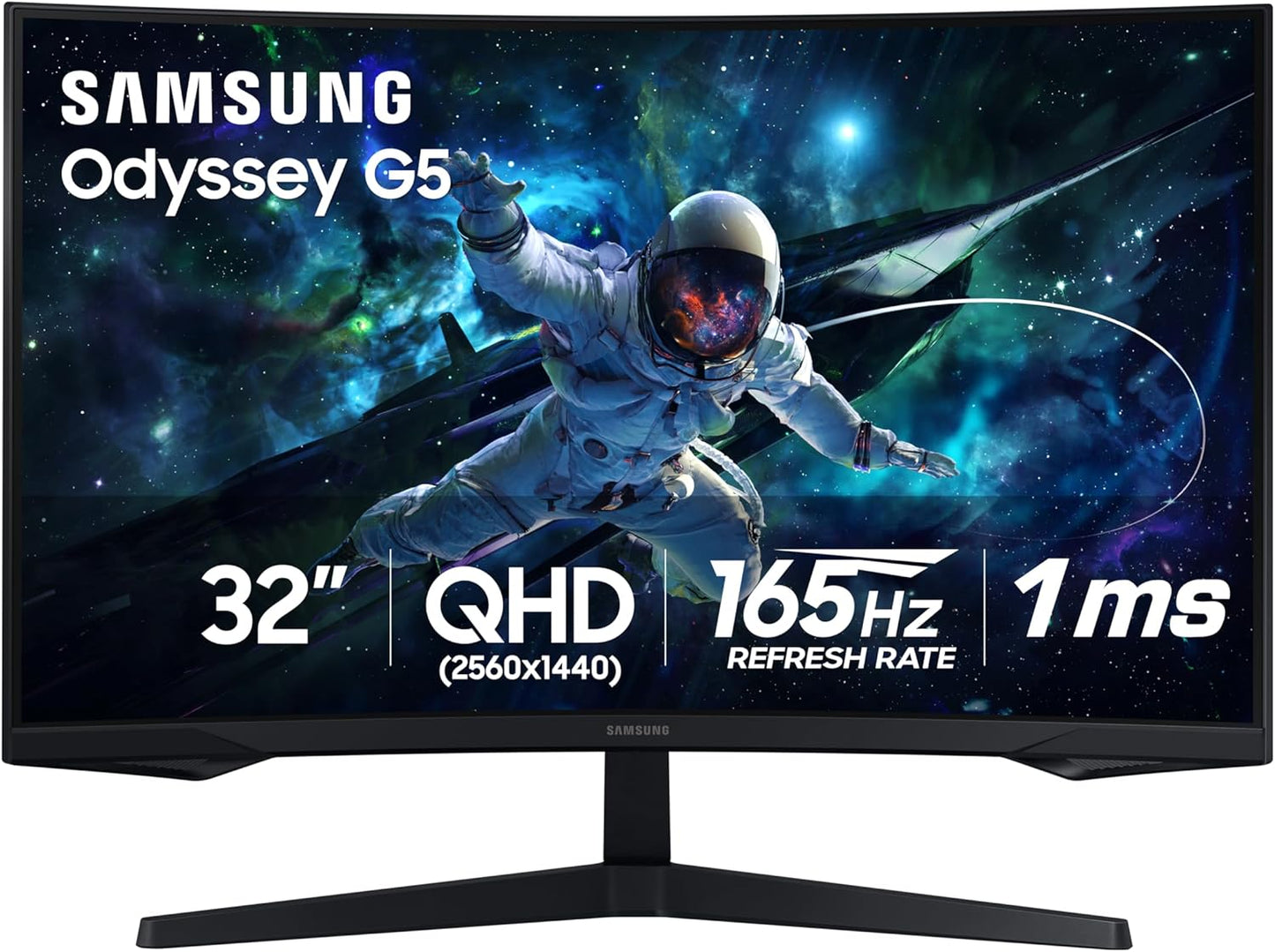 Samsung - 27-Inch Odyssey G55C Series QHD 1000R Curved Gaming Monitor, 1Ms(Mprt), HDR10, 165Hz, AMD Radeon Freesync, Eye Care, LS27CG552ENXZA - Serious Techies