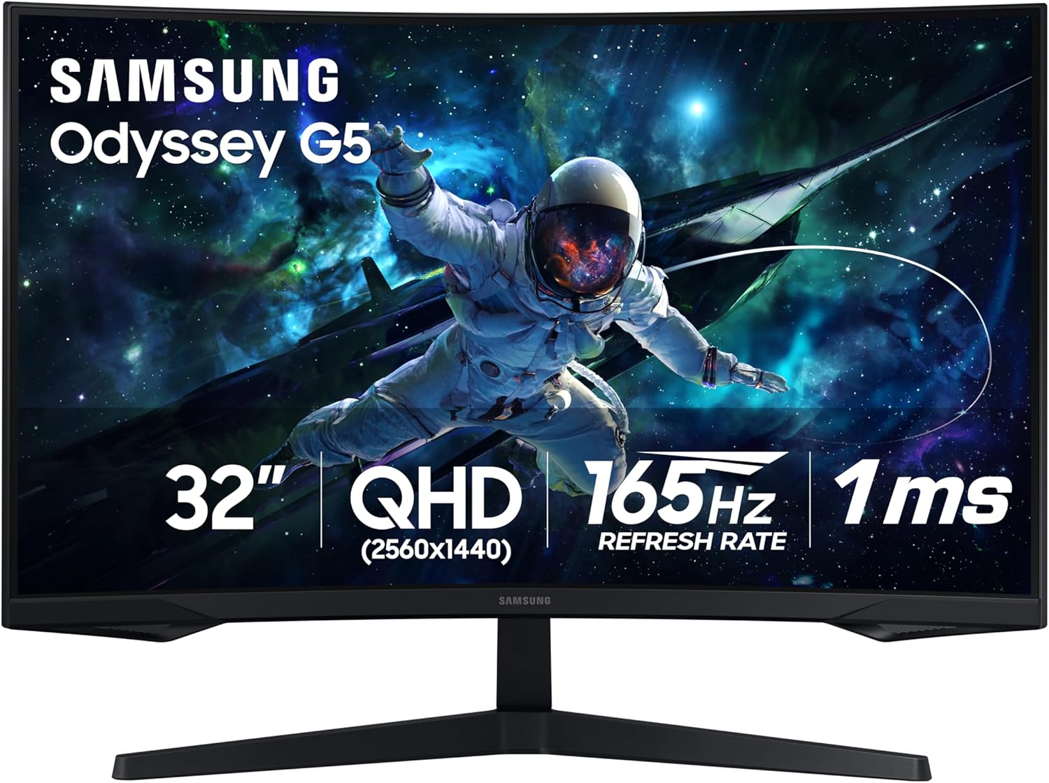 Samsung - 27-Inch Odyssey G55C Series QHD 1000R Curved Gaming Monitor, 1Ms(Mprt), HDR10, 165Hz, AMD Radeon Freesync, Eye Care, LS27CG552ENXZA - Serious Techies