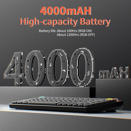 Nuphy - Air75 V3 Hot Swappable Wireless Mechanical Keyboard, 84 Keys 75% Custom Low Profile Keyboard with Knob, RGB Backlit, Gasket Mounted, Support Bluetooth/2.4Ghz/Usb-C,Blakc-Brown Nano - Serious Techies