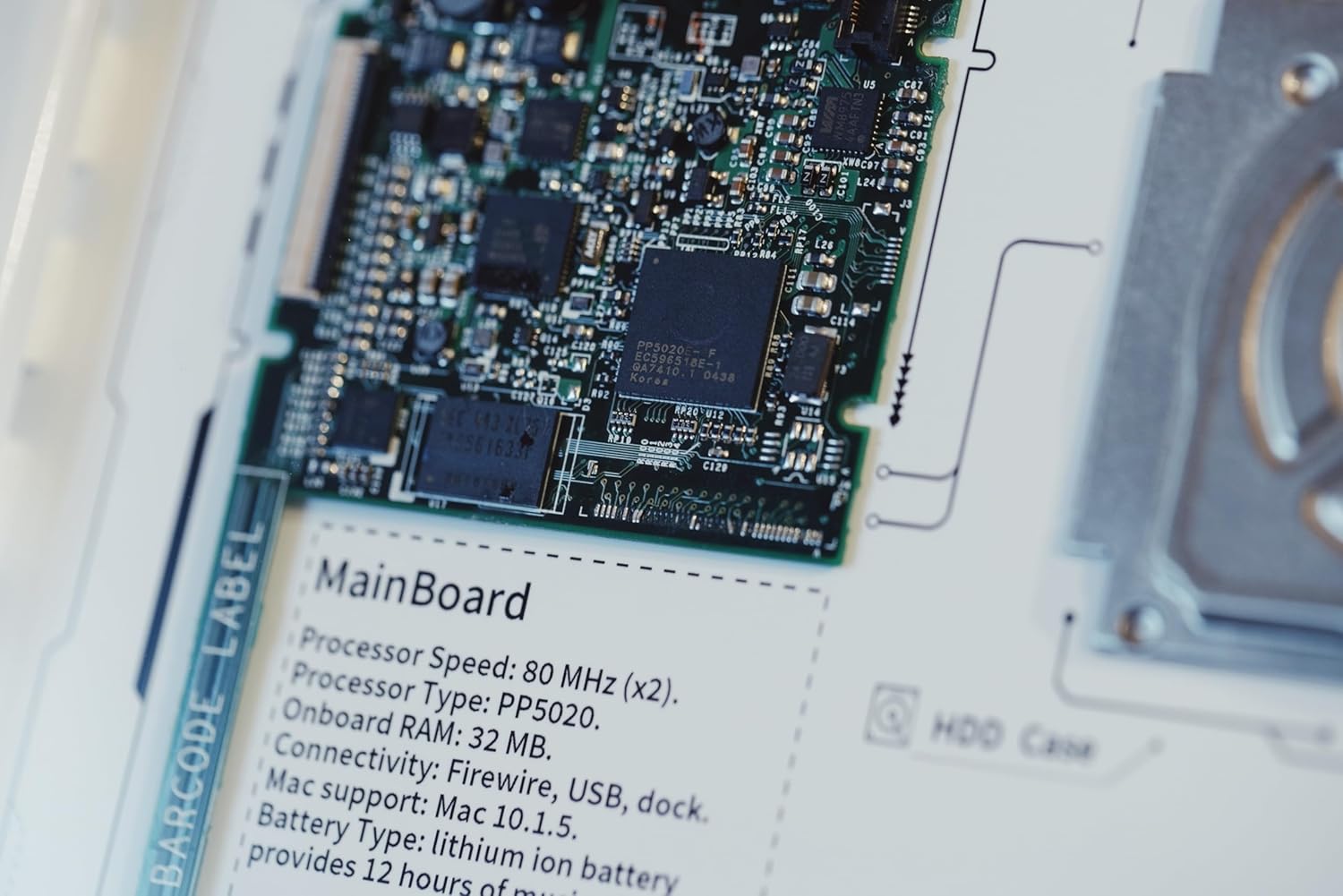  Funbox Design - Framed Teardown Wall Art for Apple Ipod4 Special Edition Retro Music Tech Decor Digital Collectible Made from Original Shell Gift for Him Fans and Collectors (For Ipod 4 Classic) - Serious Techies