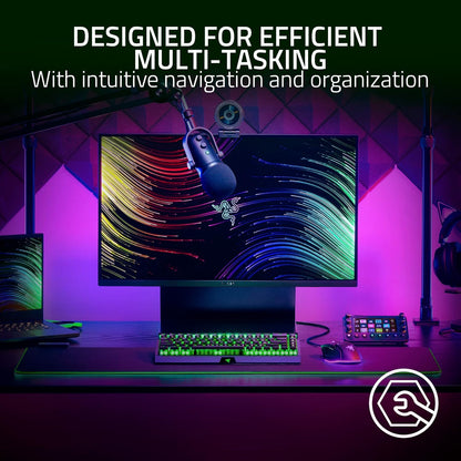 Razer - Stream Controller: All-In-One Keypad for Streaming - 12 Haptic Switchblade Keys - 6 Tactile Analog Dials - 8 Programmable Buttons - Designed for PC & Mac Compatibility - Serious Techies