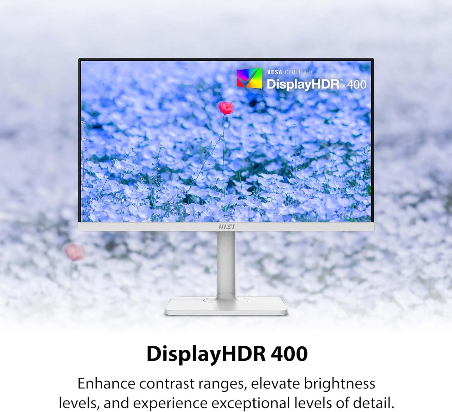 MSI - Modern MD272UPHW 27-Inch IPS 3840 X 2160 (UHD) Computer Monitor,60 Hz,Adaptive-Synch,Display HDR 400,Hdmi,Displayport,Kvm,Vesa Mountable,Height Adjustable,Speaker,White - Serious Techies