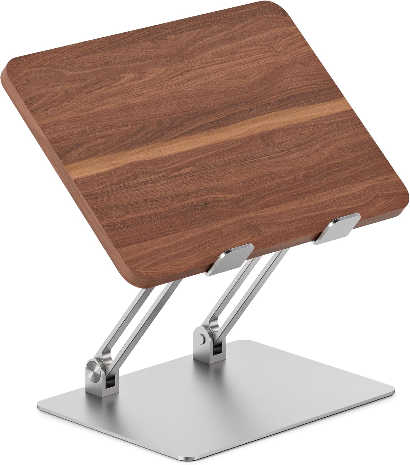 Branch - Adjustable Laptop Stand - Elevate Ergonomics & Reduce Strain, Laptop Riser Customizable Height & Angle, Portable & Robust Design for Home or Office, Secure Silicon Grips - Walnut - Serious Techies