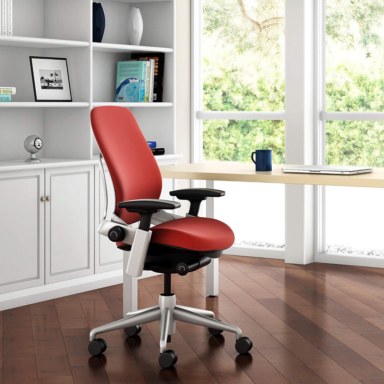 Steelcase - Leap Chair with Platinum Base & Hard Floor Caster, Black - Serious Techies