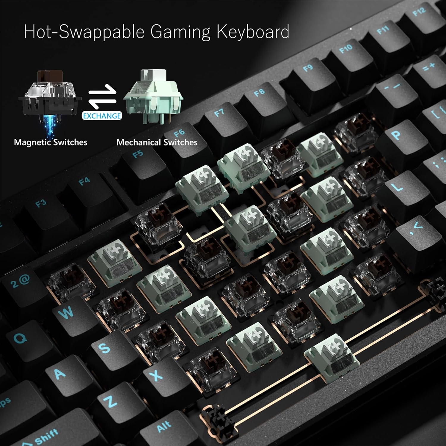 Womier - SK75 TMR/HE Hall Effec Keyboard 75%, Wireless Mechanical Keyboard Rapid Trigger Custom Magnetic Switch Keyboards with 8000 Hz Hot Swap, BT/2.4G/USB-C with Mac Windows Linux (Aluminum) - Serious Techies