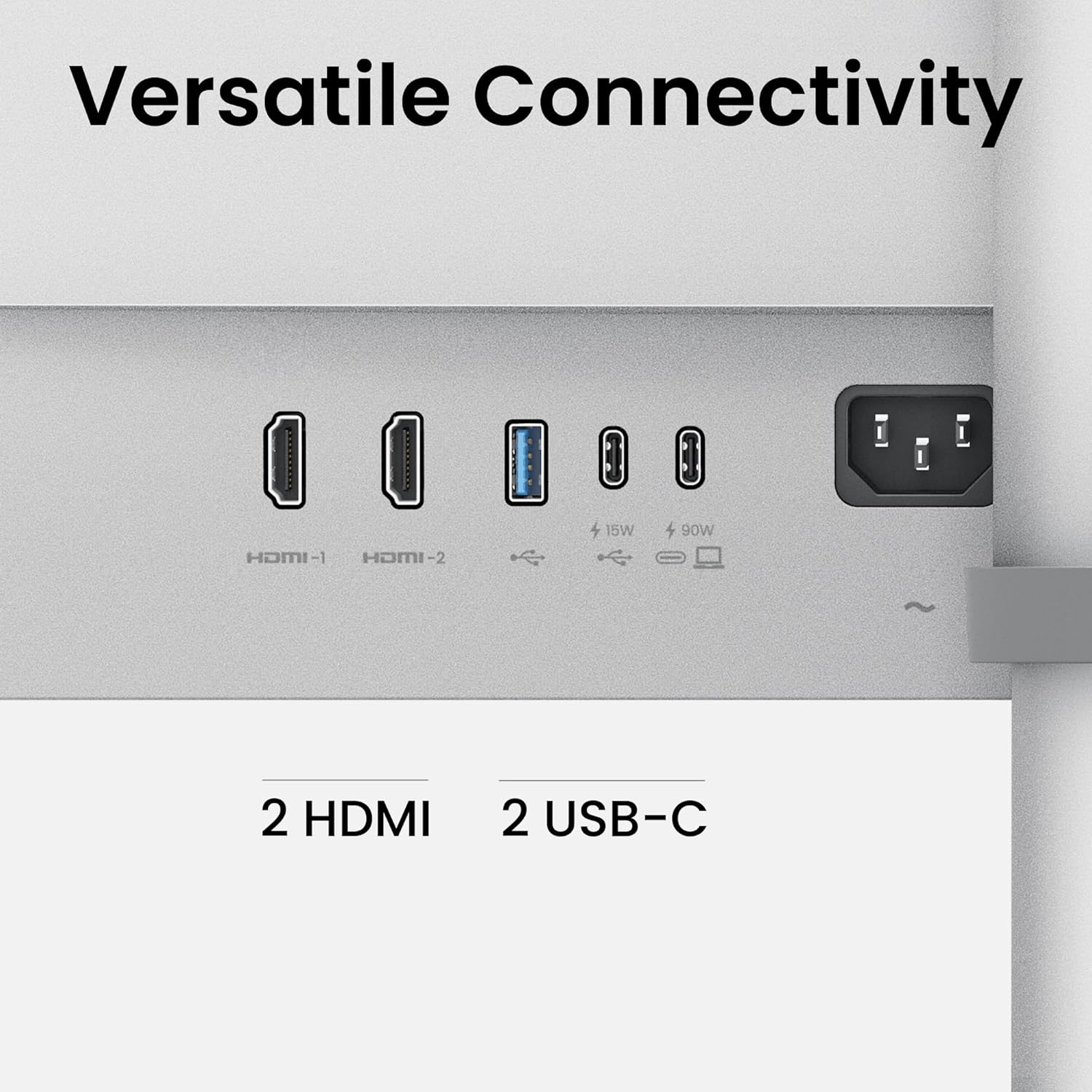 MA320U 32” 4K 3840X2160 Monitor for Macbook® Pro/Air, Dual USB-C, 90W Power Delivery, Mac Color Match, USB Hub, Brightness & Volume Control on Mac, Height & Tilt Adjustable Stand, P3 Color Gamut