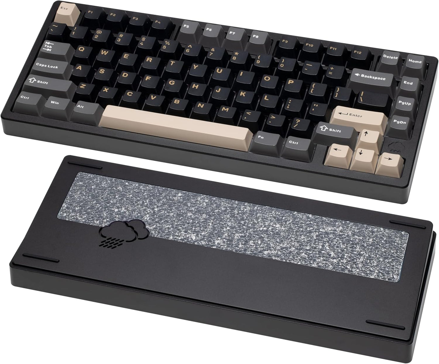 WOBKEY -  Rainy 75 CNC Aluminum Hmx/Jwk/Cocoa Switches Triple-Mode Connectivity Mechanical Keyboard with Superior Acoustics, No Rgb/Pp/Mirrored Glass/3500Mah/Violet Switch (Lite - Silver) - Serious Techies