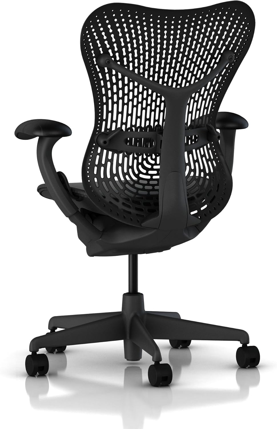 Herman Miller - Mirra Chair by : Fully Featured W/Forward Tilt - Adjustable Arms - Flexfront Seat - Tilt Limiter - Lumbar Support - Hard Floor Casters - Graphite Frame/Graphite Seat - Serious Techies
