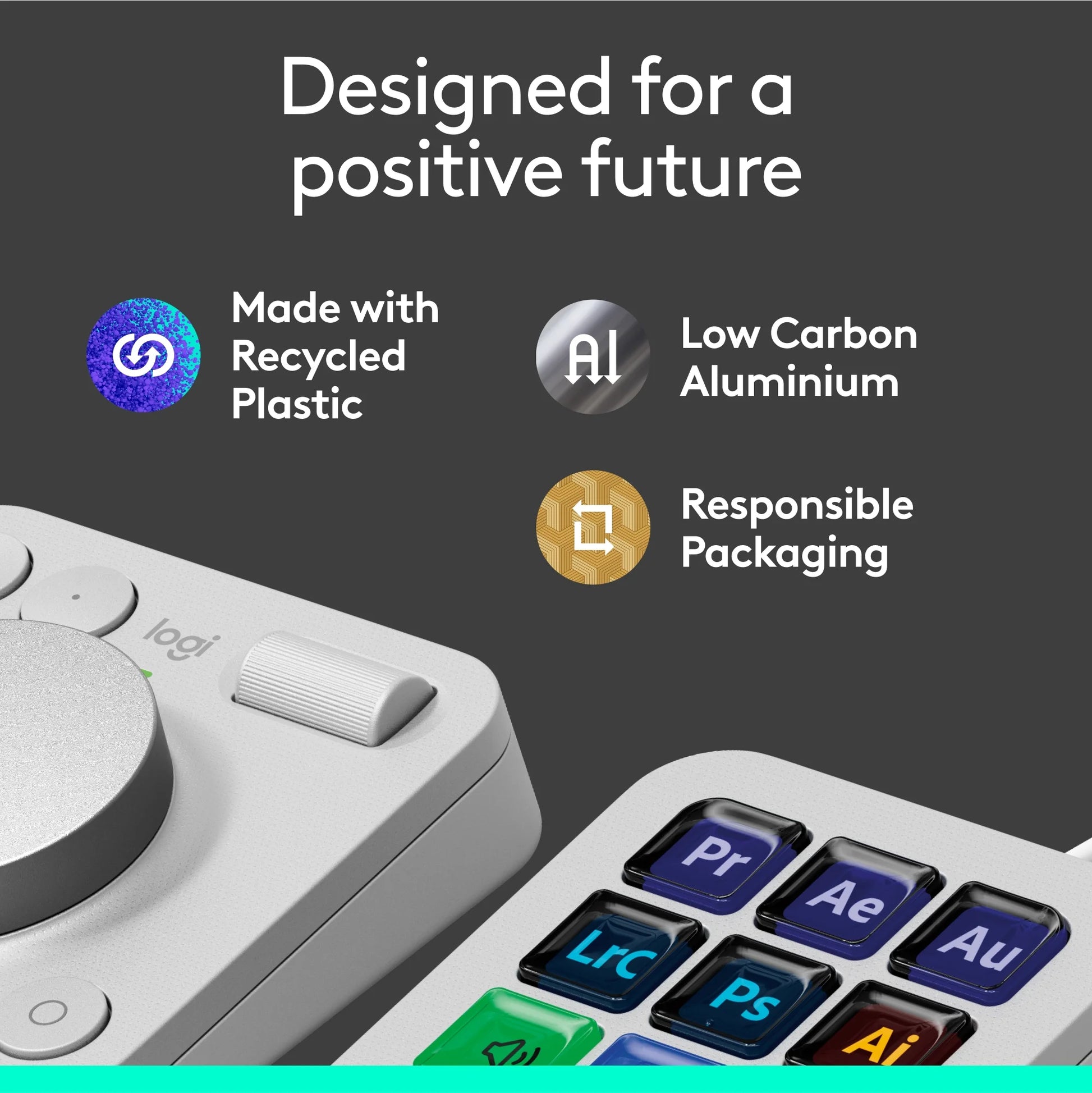 Logitech - MX Creative Console, Programmable Keypad with 9 Customizable LCD Keys and Control Dial for Graphic Design, Video Editing, Photography, Use with Adobe, Zoom, Spotify and More, Off-White - Serious Techies