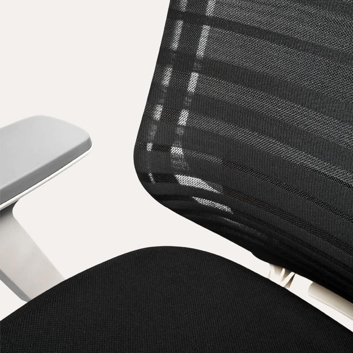 Branch - Ergonomic Chair - a Versatile Desk Chair with Adjustable Lumbar Support, Breathable Mesh Backrest, and Smooth Wheels - Experience Optimal Comfort and Support - Pebble - White - Serious Techies