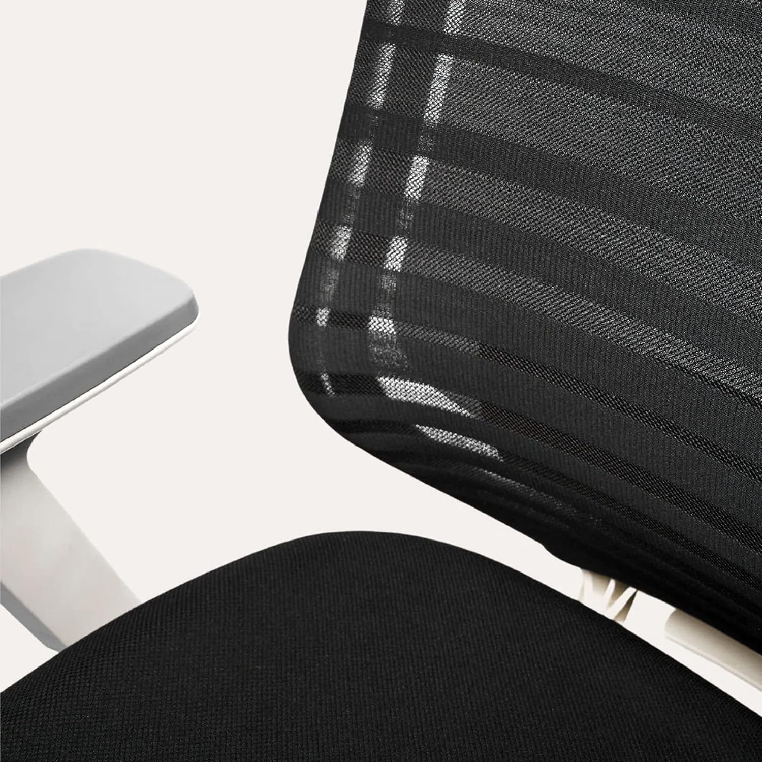 Branch - Ergonomic Chair - a Versatile Desk Chair with Adjustable Lumbar Support, Breathable Mesh Backrest, and Smooth Wheels - Experience Optimal Comfort and Support - Pebble - White - Serious Techies