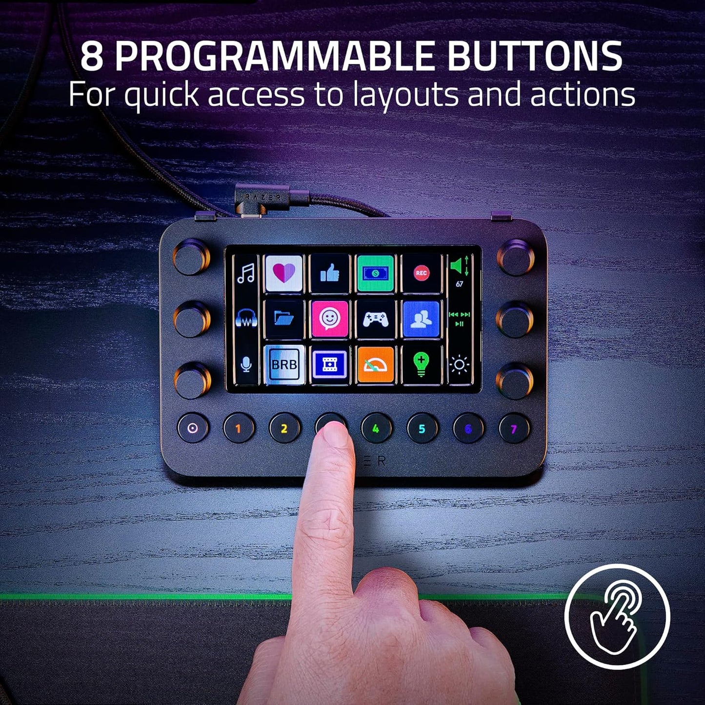 Razer - Stream Controller: All-In-One Keypad for Streaming - 12 Haptic Switchblade Keys - 6 Tactile Analog Dials - 8 Programmable Buttons - Designed for PC & Mac Compatibility - Serious Techies
