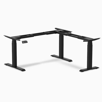 Desky - Sit Stand L-Shape Desk Frame - Matte Black - Serious Techies