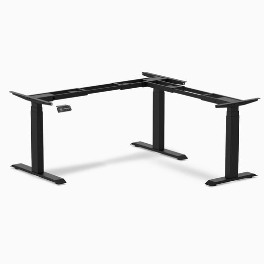Desky - Sit Stand L-Shape Desk Frame - Matte Black - Serious Techies