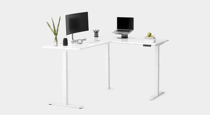 Autonomous - Smartdesk 2 L-Shaped Standing Desk Triple Motor 77 X 64 White - White - Serious Techies