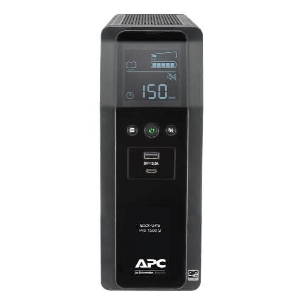 APC - UPS 1500VA 900W Sine Wave UPS Battery Backup - Black (BR1500MS2) - Serious Techies