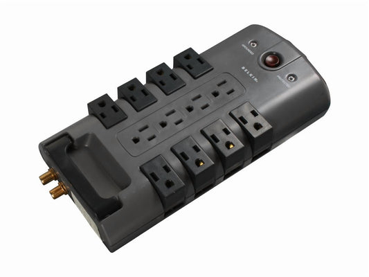 BELKIN - BP112230-08 8 Feet 12 Outlets 4320 Joules Pivot-Plug Surge Protector - Serious Techies