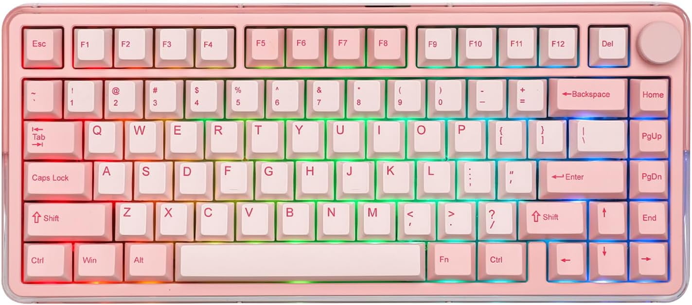 KIIBOOM - CNC Aluminum and Acrylic Design the Breeze 75 Integrates Metallic Elements with Transparent Acrylic to Create a Unique Aesthetic. the Keyboard Features Cherry Profile Dye-Sub PBT Keycaps - Serious Techies