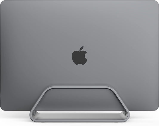 HumanCentric -  Aluminum Vertical Laptop Desk Stand/Holder for Macbook, Macbook Pro , Macbook Air , Space Gray - Serious Techies
