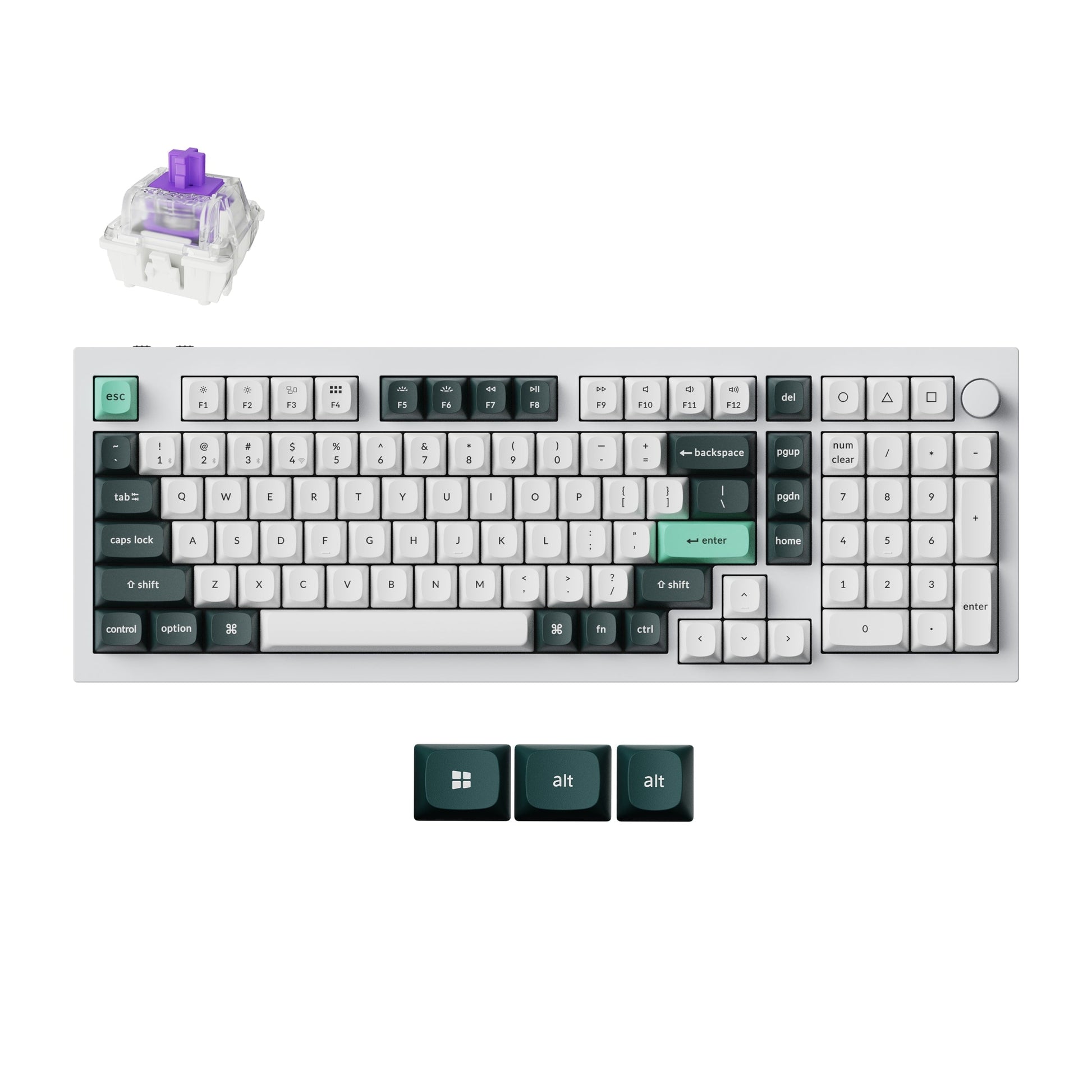 Keychron - Q5 HE Rapid Trigger Gaming Keyboard Wireless with Hall Effect Gateron Double-Rail Magnetic Switch Adjustable Actuation, 2.4 Ghz/Bluetooth/Wired QMK RGB Aluminum for Mac Windows Linux - White - Serious Techies