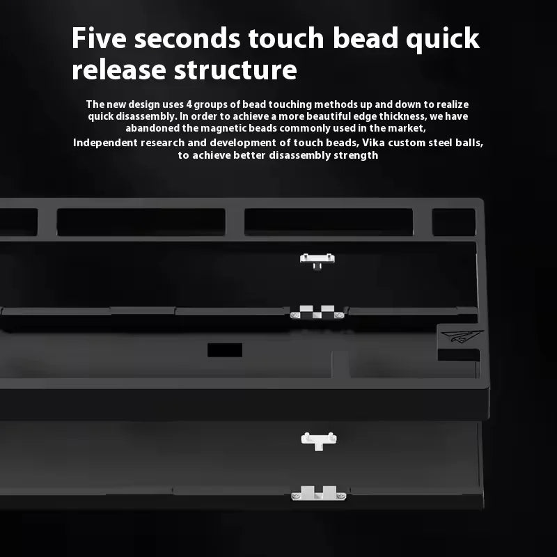 Weikav - D75 Wireless Three Mode Keyboard Kit Rgb Backlight Hot-Swap Aluminum Alloy Mechanical Keyboard Customized Support Qmk/Via - Serious Techies