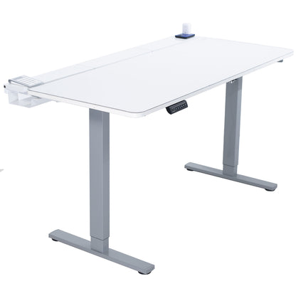 VIVO - Electric 60" X 30" Desk, Full Pad, Black Hidden Cable Tabletop, Black Frame - Serious Techies