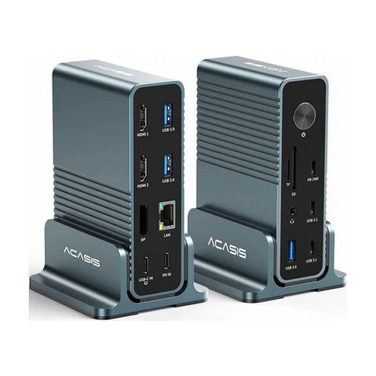 ACASIS - 15-In-1 USB C Desktop Docking Station for USB-C Laptop, 4K HDMI Display, DP 4K@60 HZ, 2*USB3.1 10GBPS, SD/TF, Audio, RJ45 for Mac & Windows, DS7A15 - Serious Techies