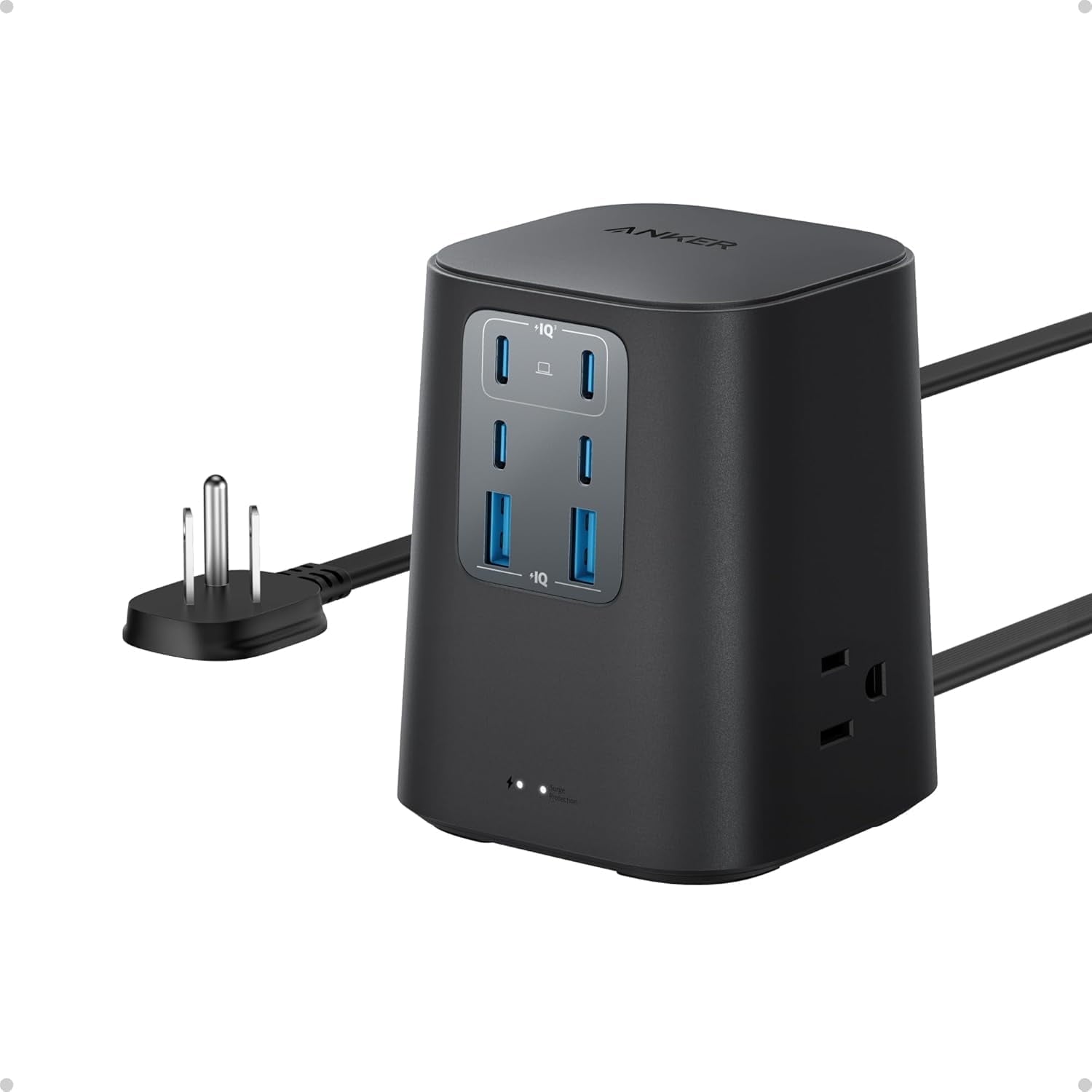 Anker - Charging Station (100W), 9-In-1 USB C Power Strip with 300J Surge Protection - Serious Techies