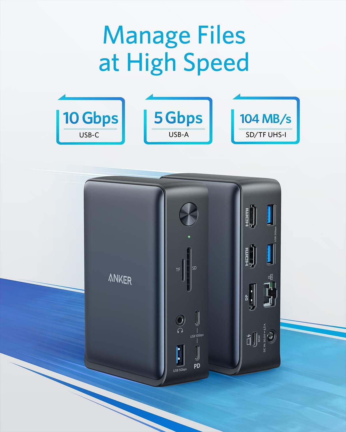 Anker - 13-In-1 USB-C Docking Station USB-C to 4K HDMI, Ethernet, Audio, USB-A Gen 1, USB-C Gen 2, SD 3.0 ,85W & 18W Charging for Laptop/Phone - Serious Techies