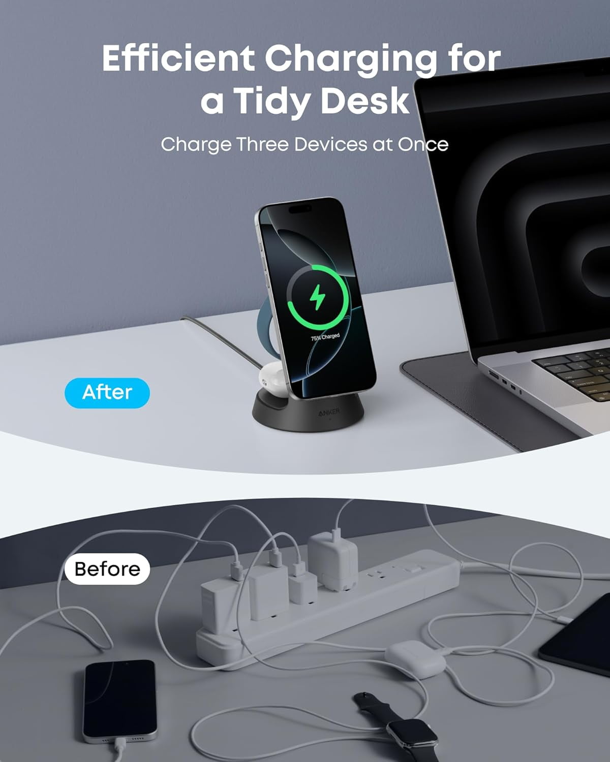 Anker - Magsafe Charger Compatible, Maggo 3-In-1 Charging Station - Serious Techies