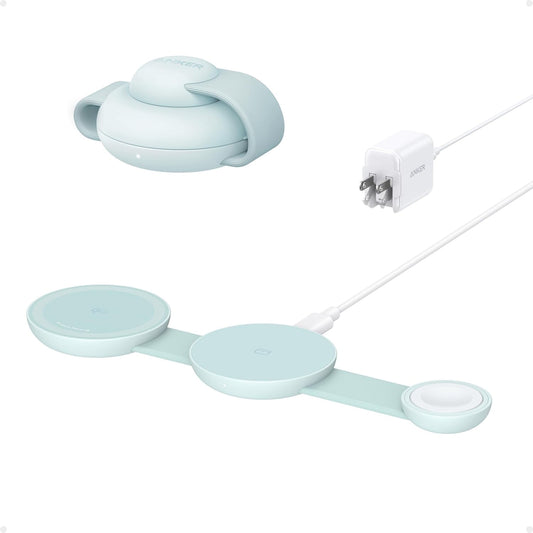 Anker -  Magsafe Compatible Maggo UFO 3-In-1 Charger, Iphone 16 Wireless Charger Station, Qi2 Certified 15W, Foldable Travel Charging Pad - Serious Techies