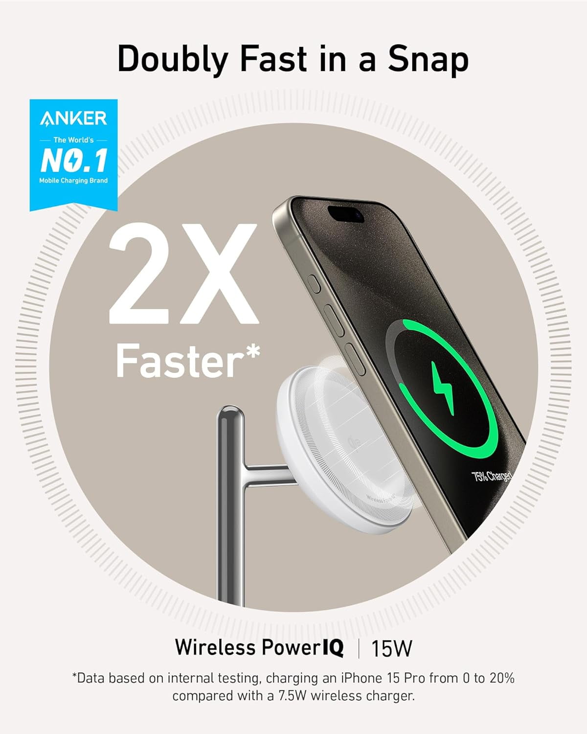 Anker - Magsafe-Compatible Wireless Charging Stand, Maggo 3 in 1 Wireless Charging Station, Qi2 Certified 15W Wireless Charger for Iphone 15/15 Pro/14/13/12, Apple Watch, Airpods - Serious Techies