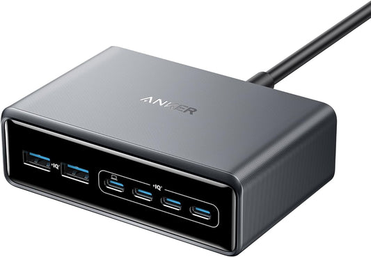 Anker - Prime Charger, 200W 6-Port Gan Charging Station, USB-C PD Fast Charging Desktop Charger - Serious Techies