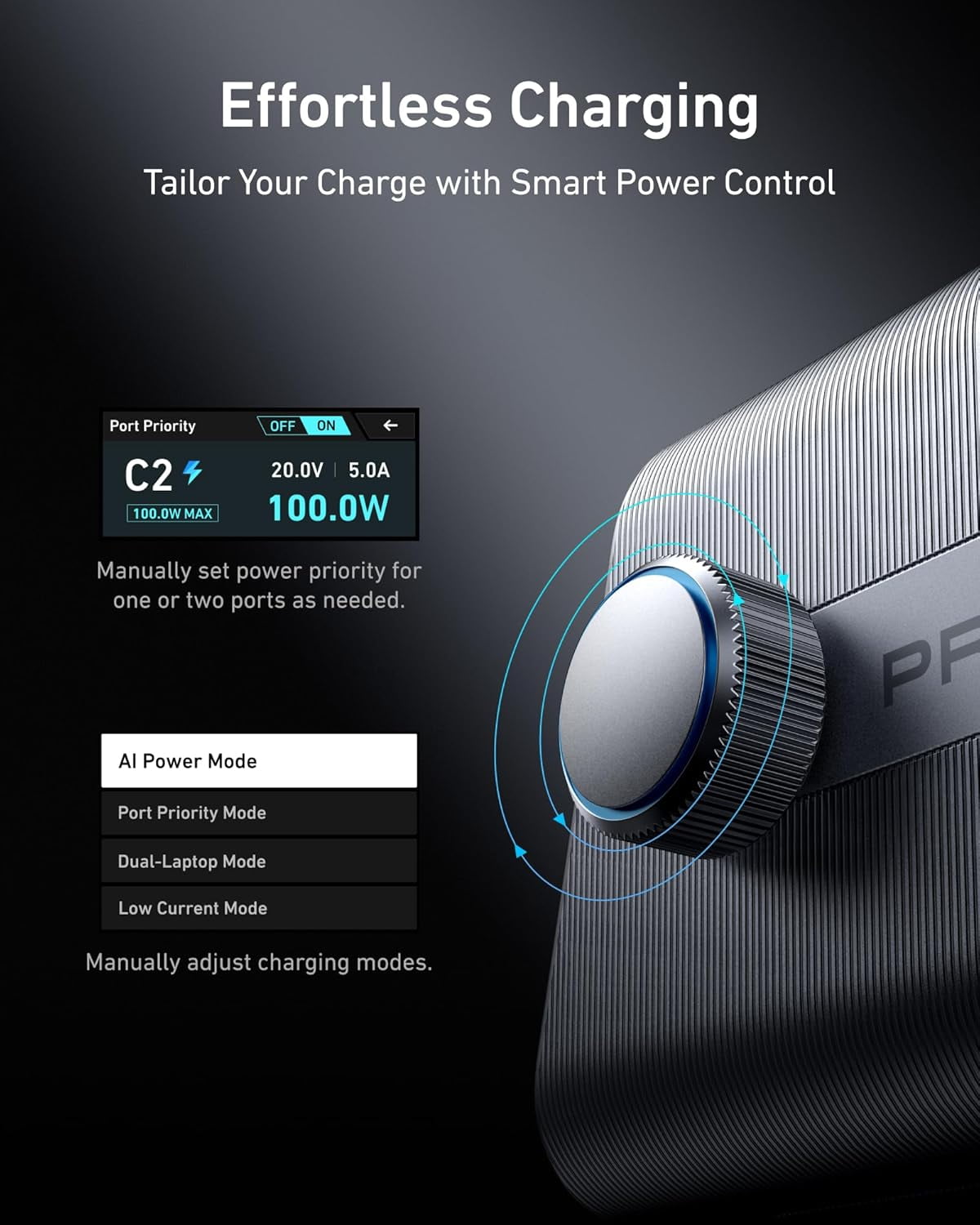 Anker - Prime Charger, 250W Gan Prime USB C Charging Station, Ultra-Fast 6-Port, 2.26" LCD Display and Smart Control Dial - Serious Techies