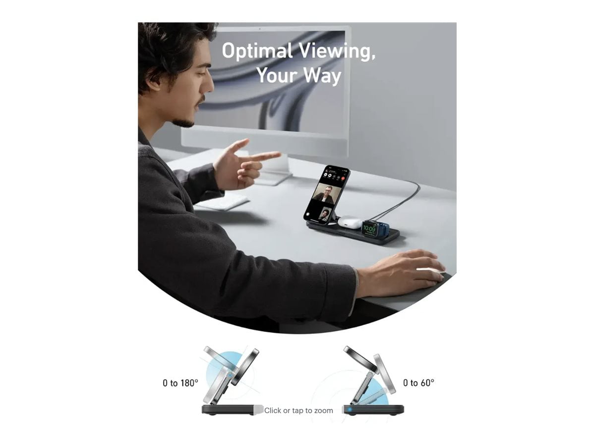 Anker - Qi 2.0 15W Wireless Charging Station (3-In-1 Pad) with 40W Charger - Serious Techies