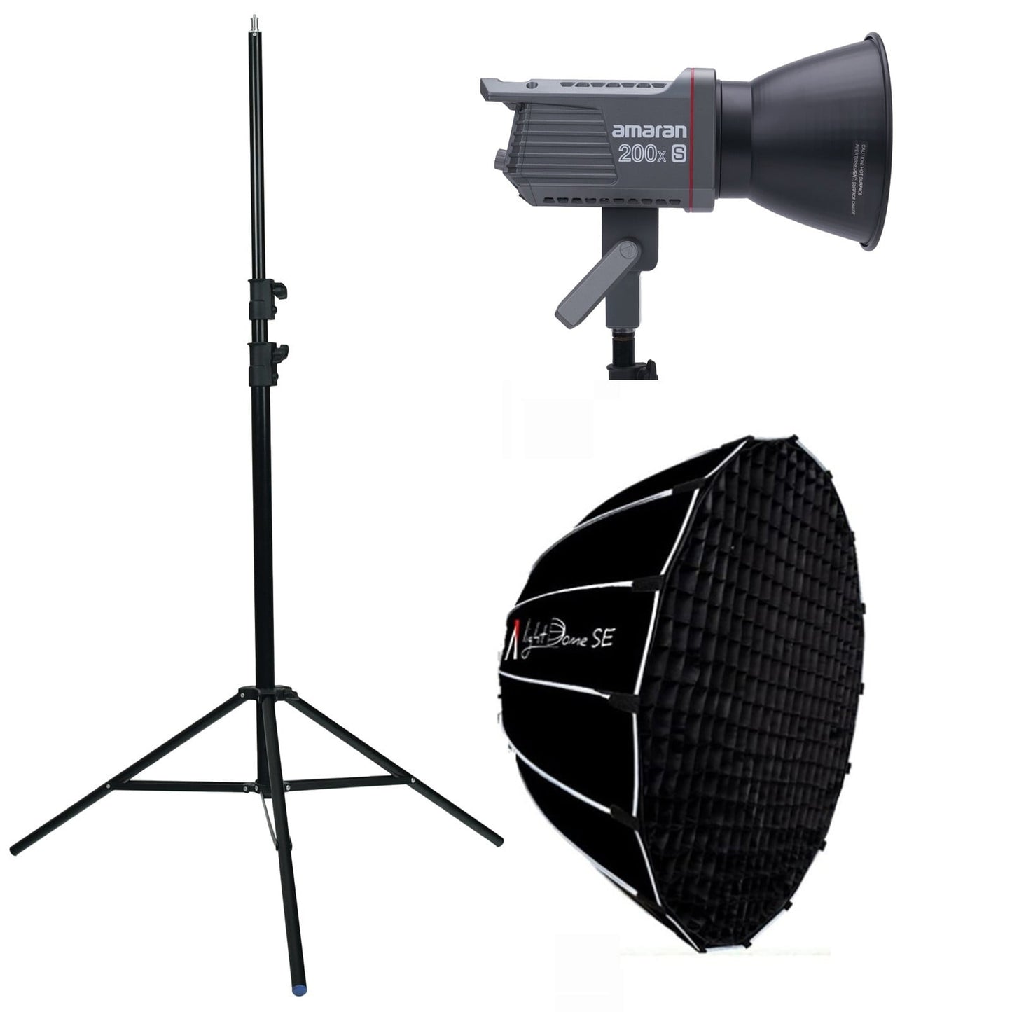 Aputure -  200X-S with Light Dome SE Softbox Light Stand Kit, 200W Bi-Color 2700-6500K LED Video Light with Bowens Mount Sidus Link App Control for Video Production - Serious Techies