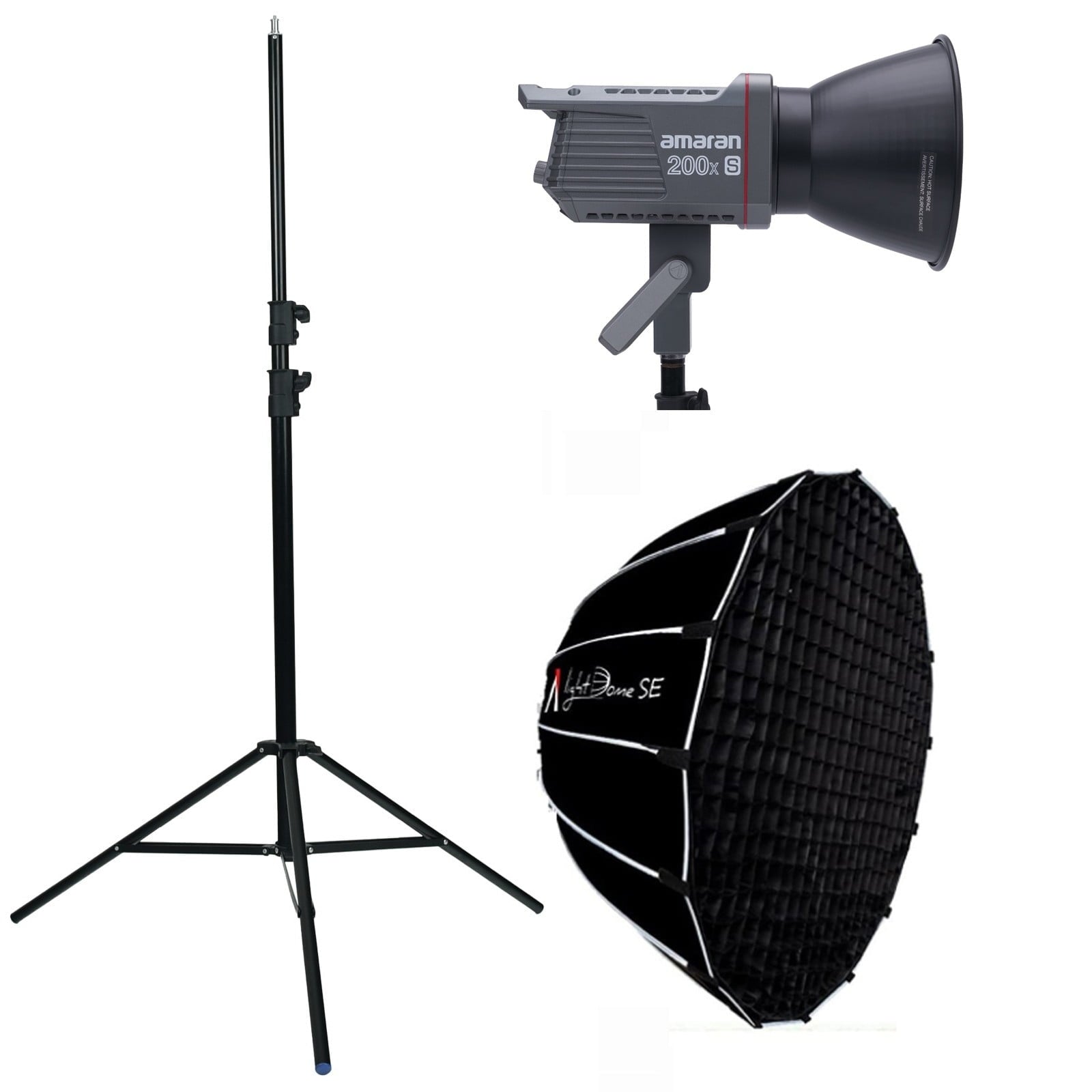 Aputure -  200X-S with Light Dome SE Softbox Light Stand Kit, 200W Bi-Color 2700-6500K LED Video Light with Bowens Mount Sidus Link App Control for Video Production - Serious Techies