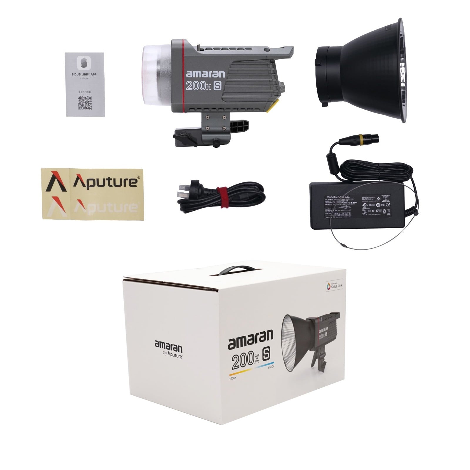 Aputure -  200X-S with Light Dome SE Softbox Light Stand Kit, 200W Bi-Color 2700-6500K LED Video Light with Bowens Mount Sidus Link App Control for Video Production - Serious Techies