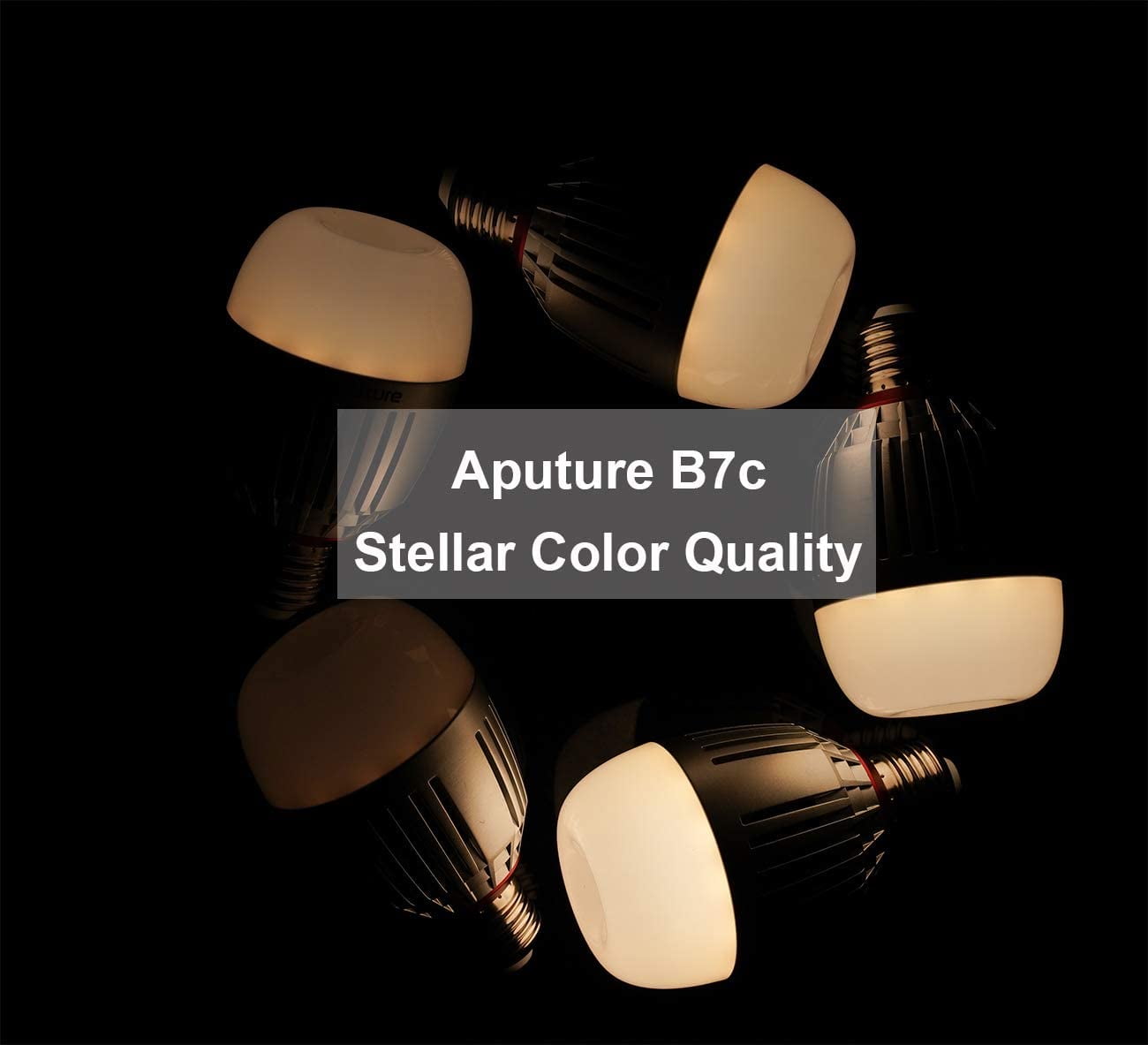 Aputure - Accent B7C Smart Led Light Bulbs 7W RGBWW,TLCI 96+ CRI 95+ 2,000K-10,000K Adjustable 0-100% Stepless Dimming CCT/HSI/FX Mode App Control Built-In Battery/Ac Power via E26/E27 Socket - Serious Techies