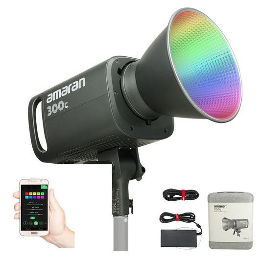 Aputure - Amaran 300C Point-Source RGB LED Monolight with Bowens Mount Compatibility and Integrated Controls - Serious Techies