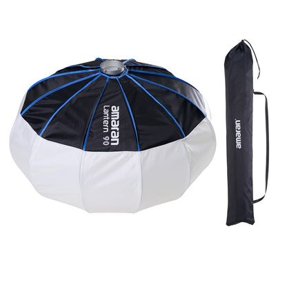 Aputure - Amaran 35.4"/90Cm Lantern Softbox,Quick Release with Bag for Continuous Lighting Amaran 300C 150C Amaran 200X S 100X S  600D 300Xand Other Bowens Mount Light - Serious Techies