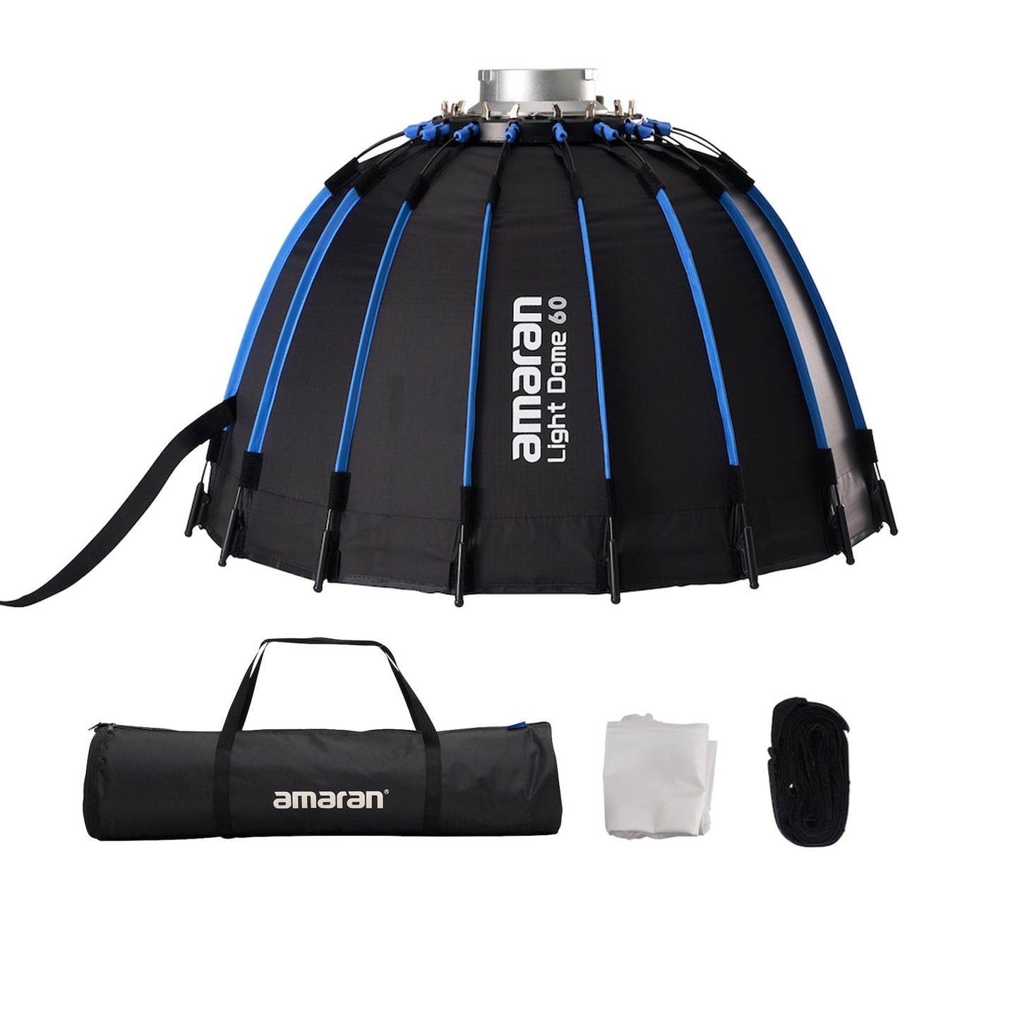 Aputure - Amaran Light Dome 24"/60Cm Parabolic Softbox,Quick Release with Diffusers/Grid/Bag for Bowens Mount Continuous Lighting Compatible with  600D/Amaran 300C/150C/200X S/100X/60X, - Serious Techies