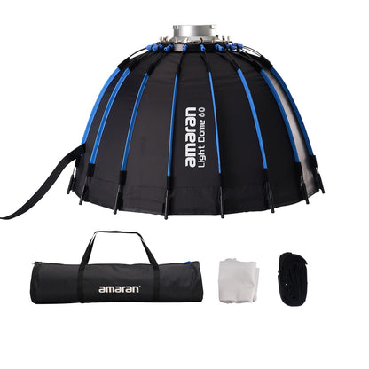 Aputure - Amaran Light Dome 24"/60Cm Parabolic Softbox,Quick Release with Diffusers/Grid/Bag for Bowens Mount Continuous Lighting Compatible with  600D/Amaran 300C/150C/200X S/100X/60X, - Serious Techies