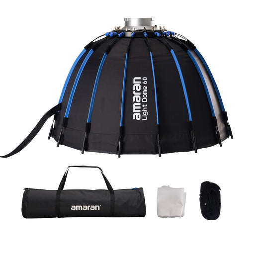 Aputure - Amaran Light Dome 24"/60Cm Parabolic Softbox,Quick Release with Diffusers/Grid/Bag for Bowens Mount Continuous Lighting Compatible with  600D/Amaran 300C/150C/200X S/100X/60X, - Serious Techies