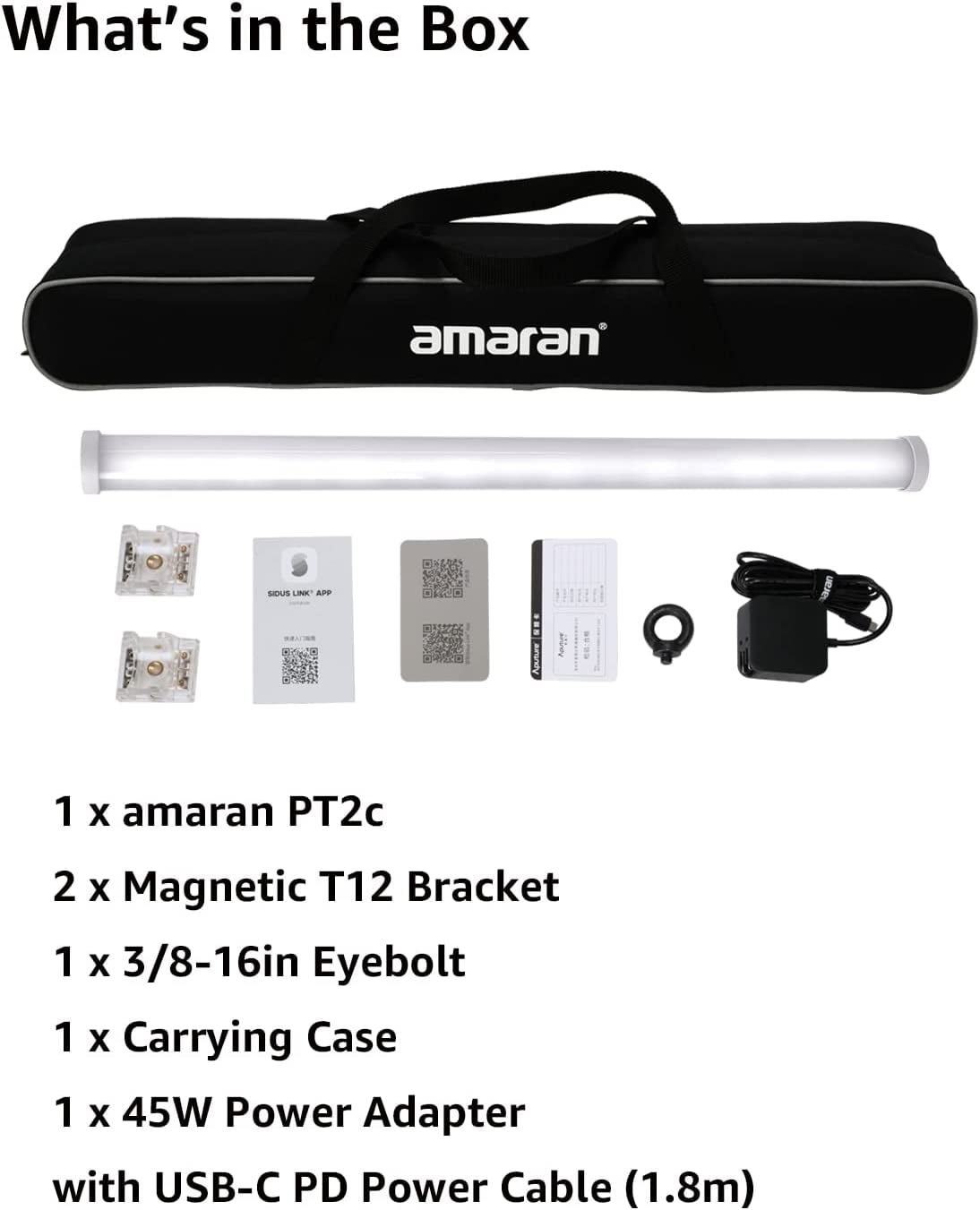 Aputure - Amaran Pt2C RGBWW Full Color Stick Led Pixel Tube Light Wand CCT 2700K to 10000K Built-In 12 DMX Profiles (Amaran Pt2C 60Cm) - Serious Techies